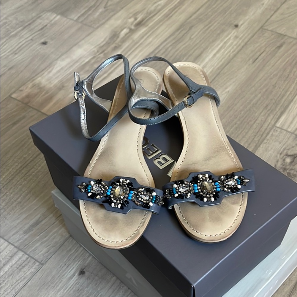 Guess Denim Blue Sandals with Elegant Embellishments